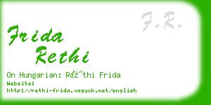 frida rethi business card